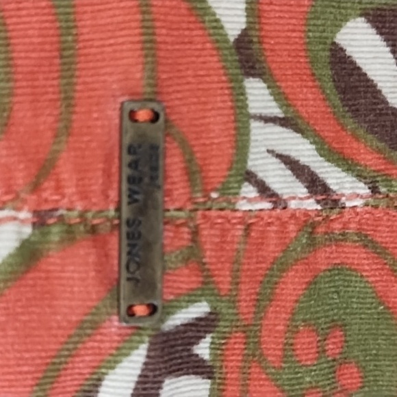 Jones NY XL Soft Fine Wale Stretch Print Cotton Corduroy Jean Jacket - Picture 3 of 16